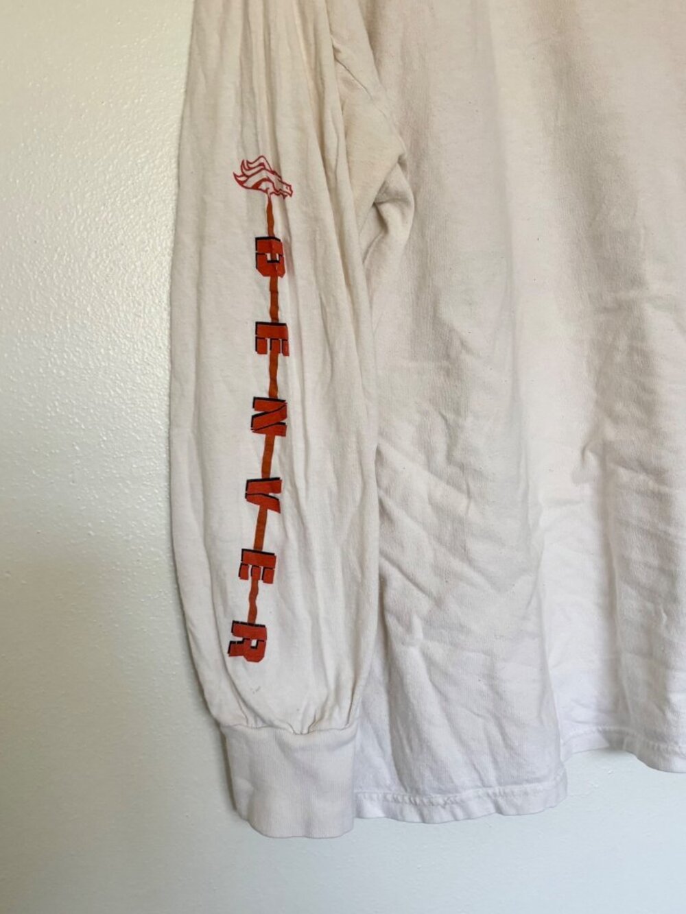 Men’s Denver Broncos NFL Long Sleeve Graphic T-Shirt White XL Majestic - Picture 4 of 6